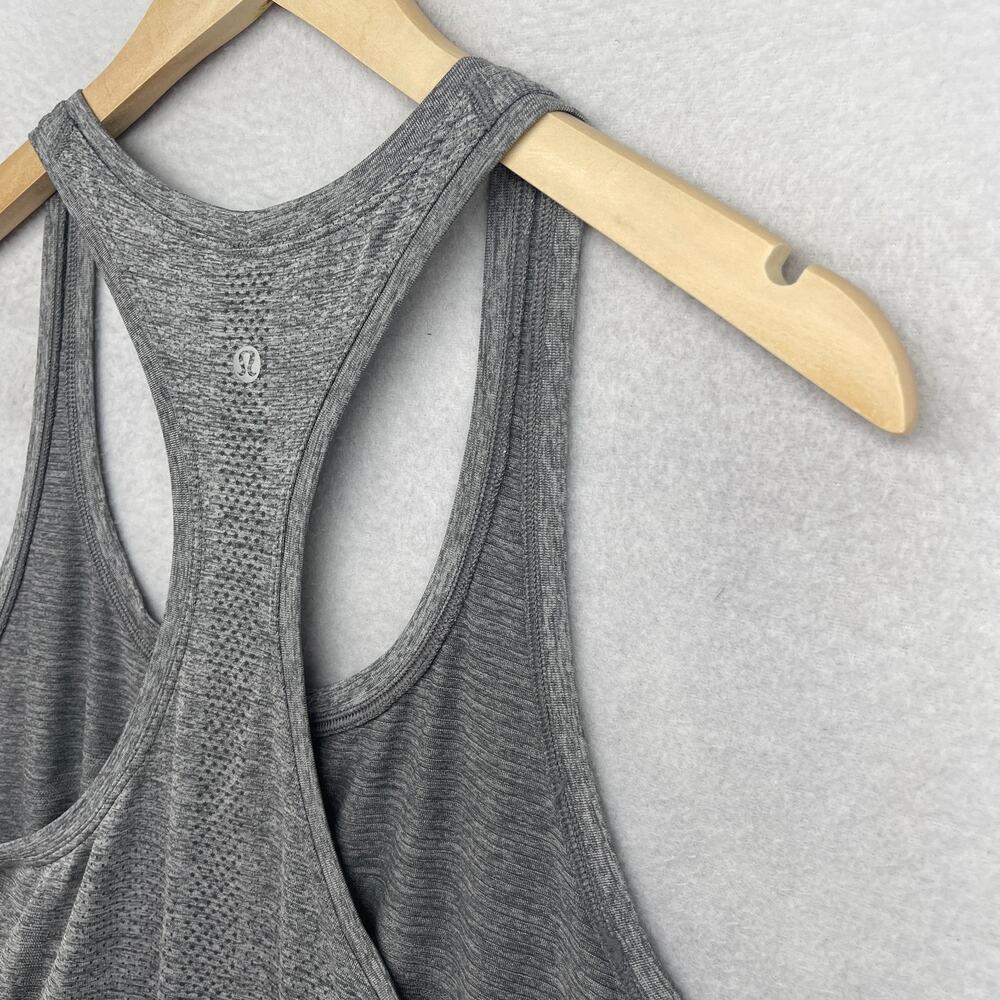 LULULEMON Tank Top Womens L Swiftly Tech Racerback 2.0 Race Length Running Gray - Picture 8 of 12